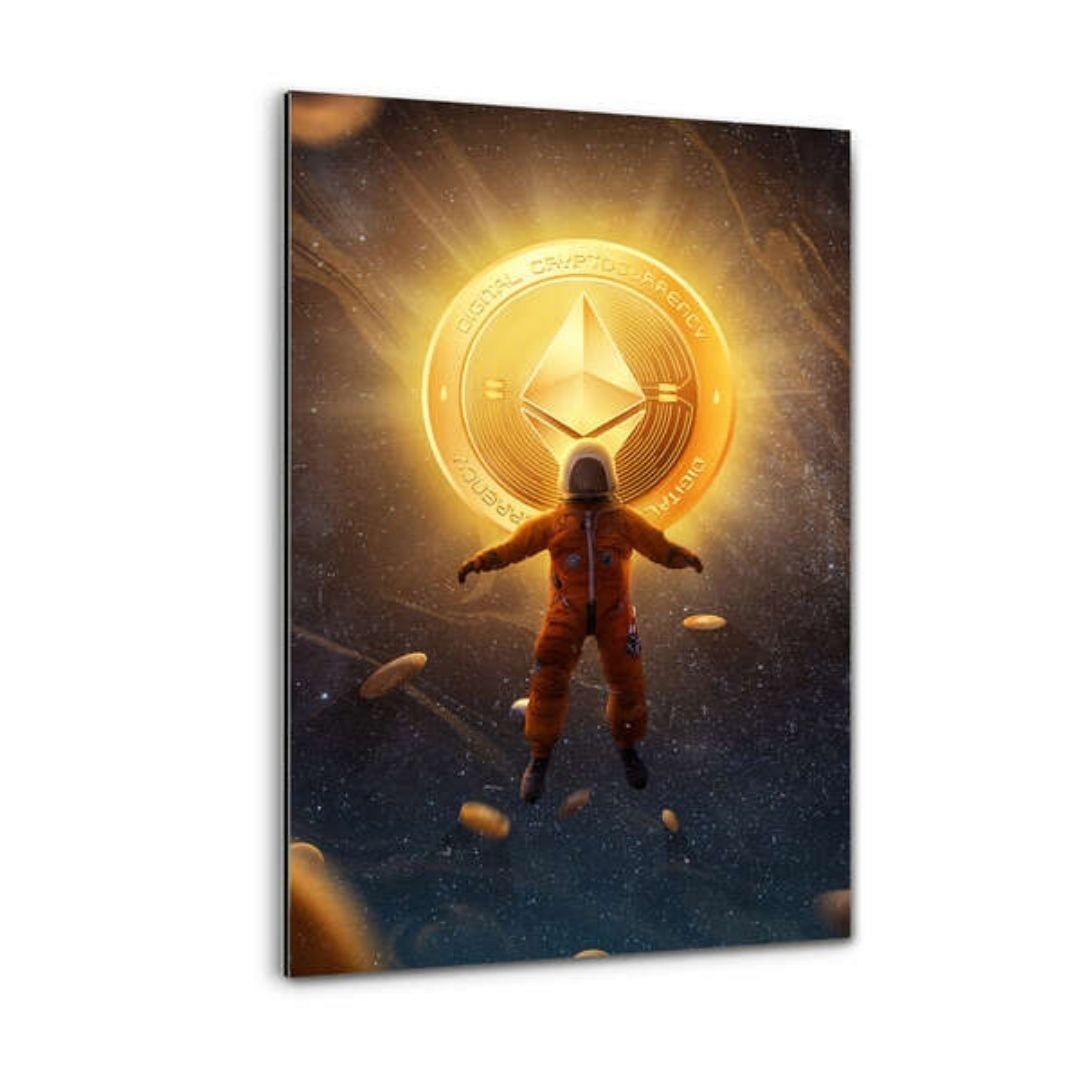 CrypTo The Moon #2 - Immagine in alluminio Dibond