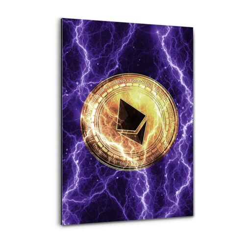 Electrified Ethereum - purple - Alu-Dibond Bild