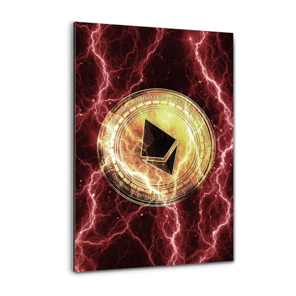 Electrified Ethereum - red - Alu-Dibond Bild
