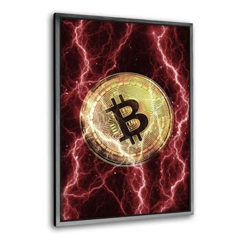 Bitcoin électrifié - rouge - image Alu-Dibond 9