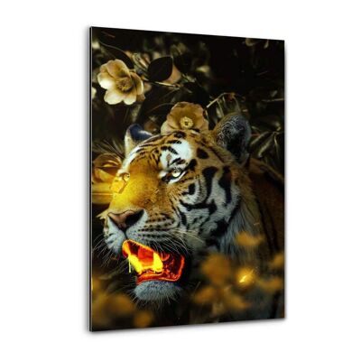 Goldener Tiger - Alu-Dibond Bild