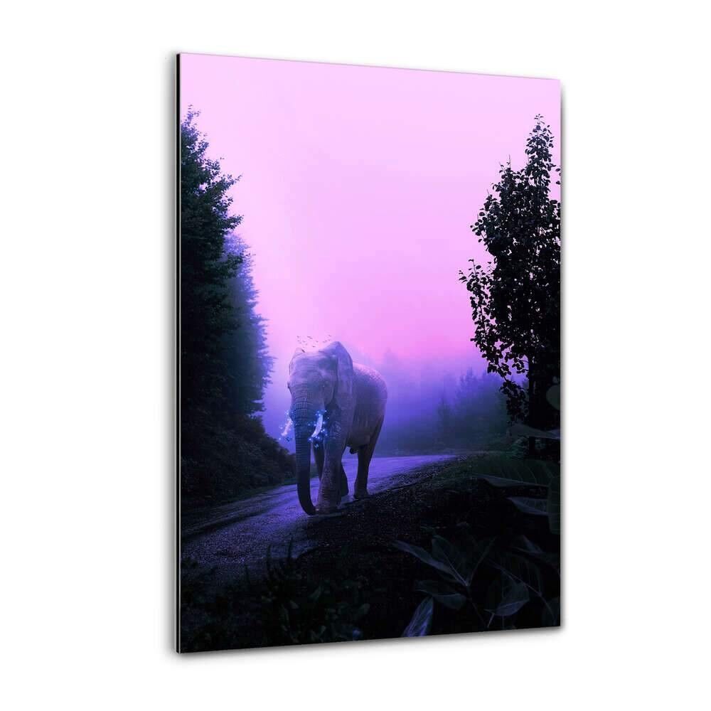 Glowing Elephant - Alu-Dibond Bild