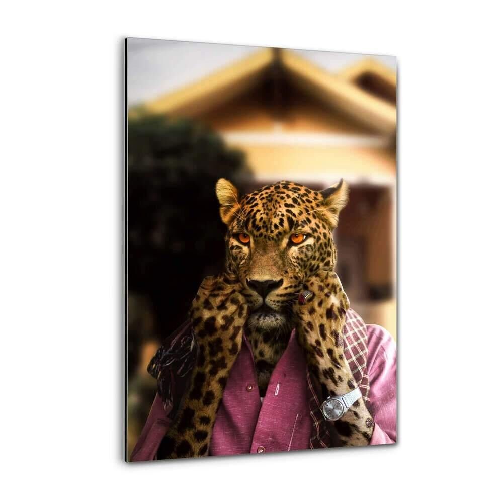 Business Leopard - Immagine in alluminio Dibond