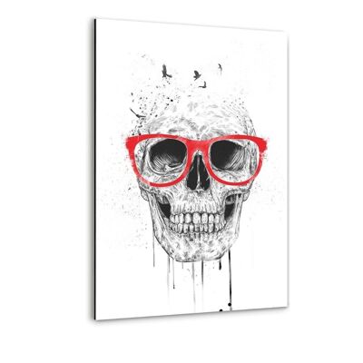 Skull With Red Glasses - Alu-Dibond image