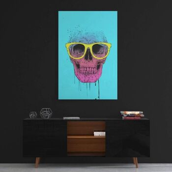 Crâne Pop Art à Lunettes - Image Alu-Dibond 3