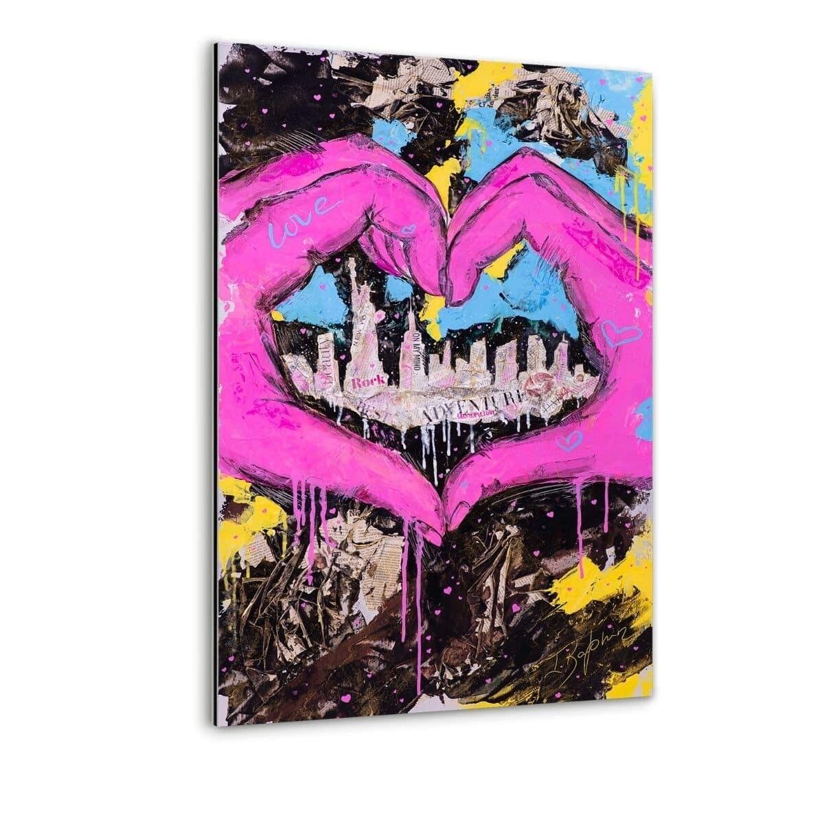 ONE LOVE - Alu-Dibond Bild