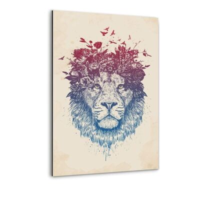 Floral Lion #2 - Alu-Dibond Bild