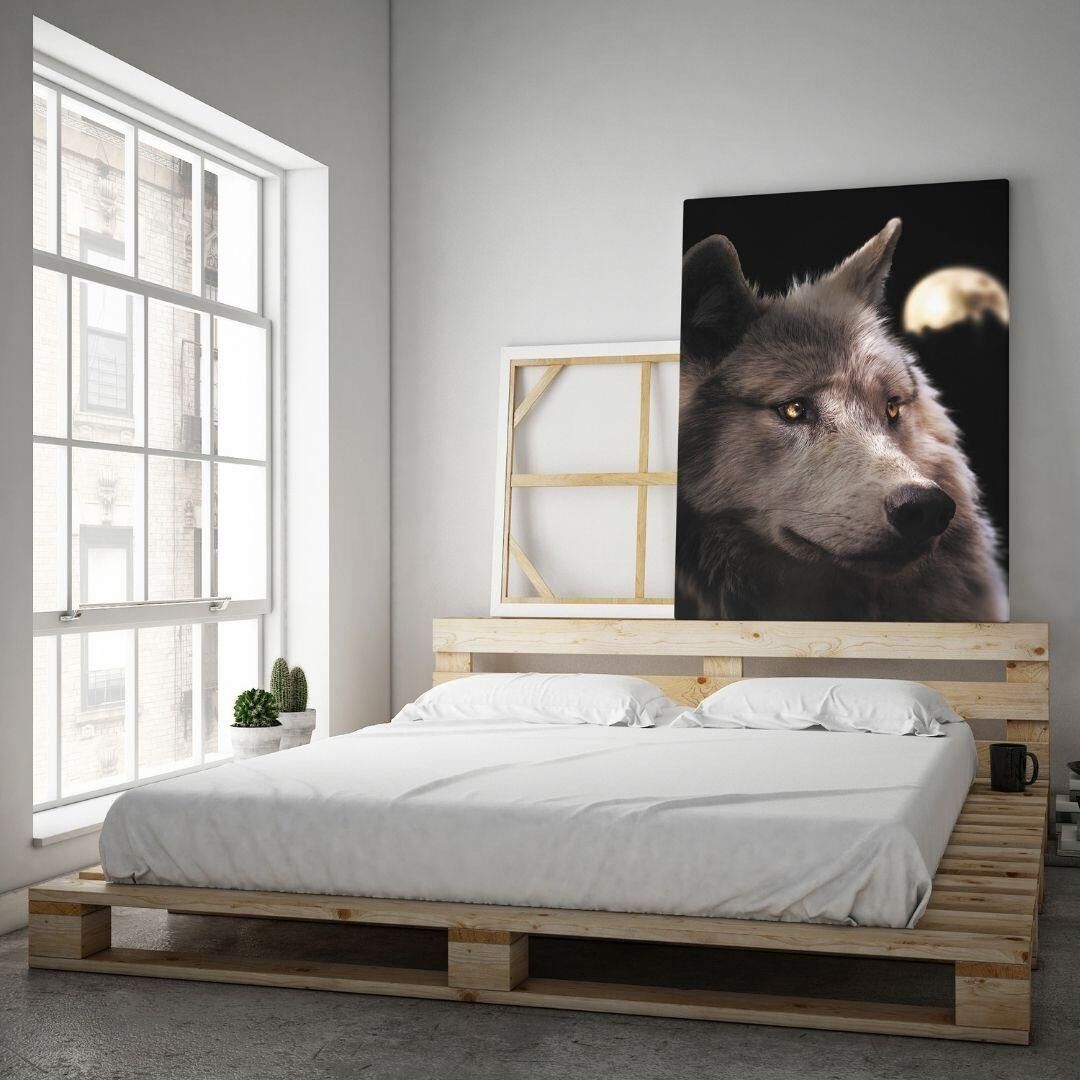 Loup Lune - Image Alu-Dibond