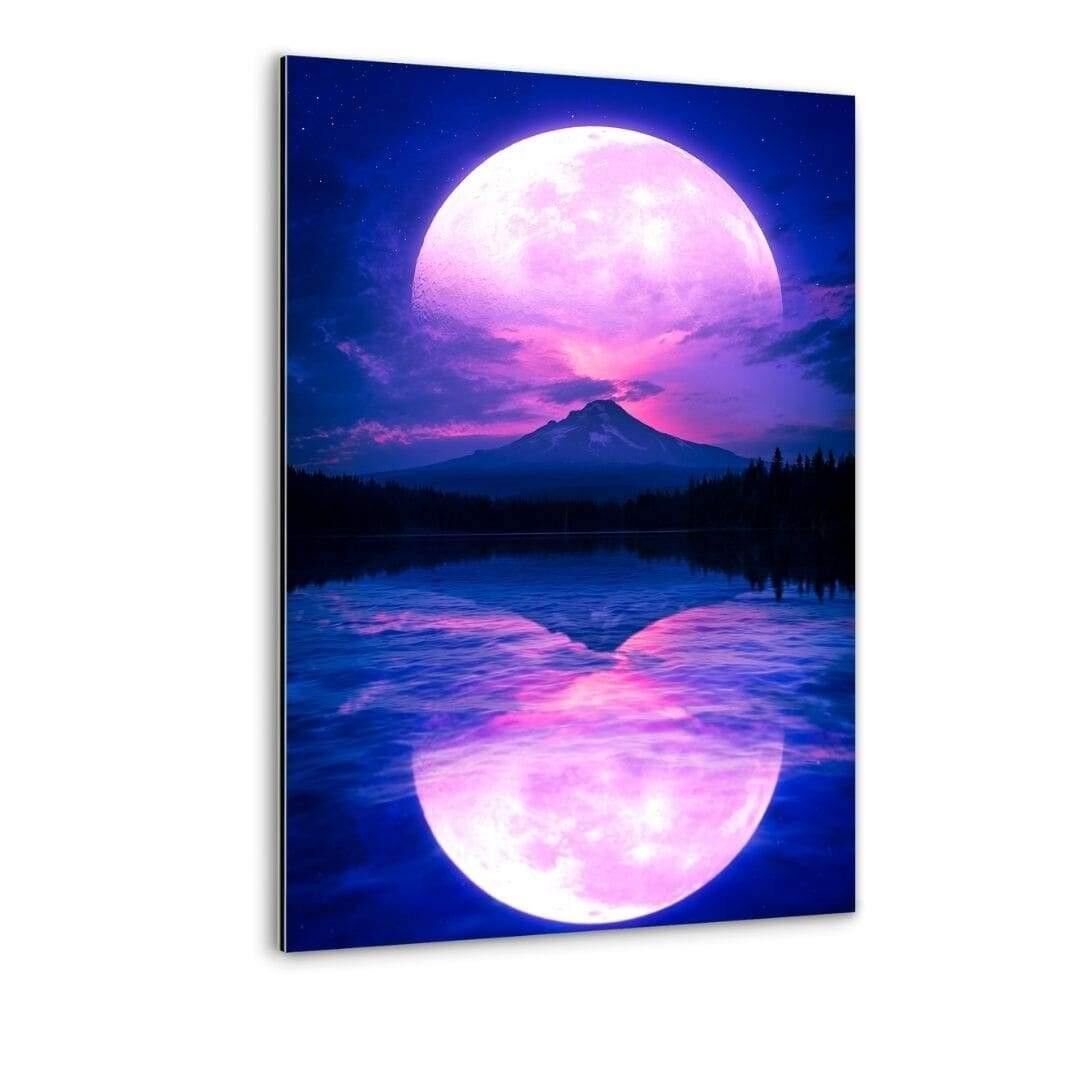 Pink Moon - Immagine in alluminio Dibond