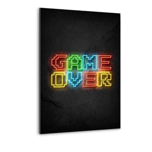 Game over - neon - Alu Dibond Bild