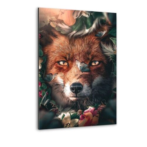 Floral Fox - Alu-Dibond Bild