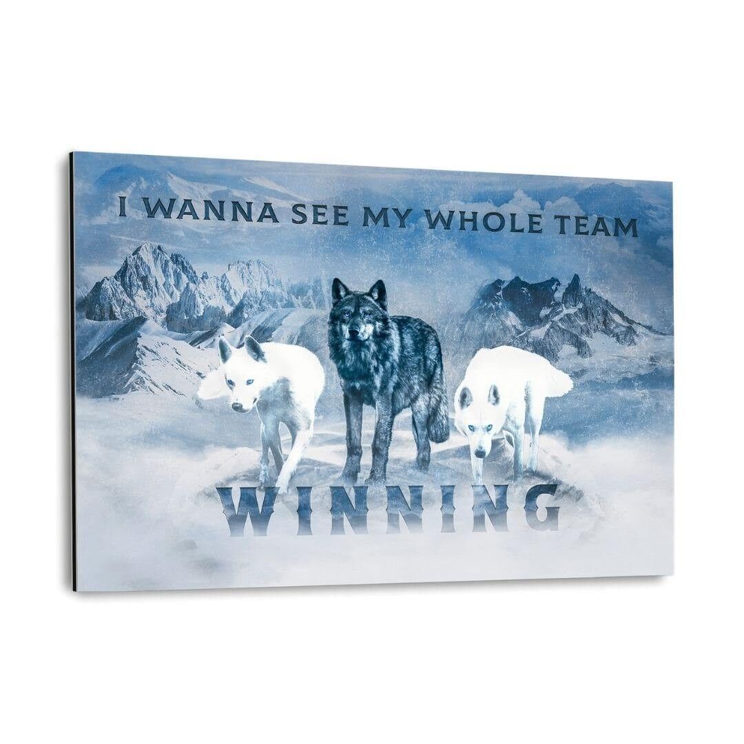 Das Wolfsrudel - Alu-Dibond Bild