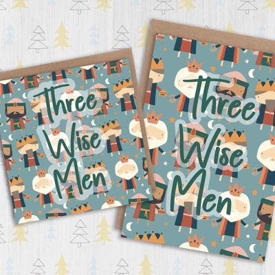 Three Wise Men Christmas, holidays card