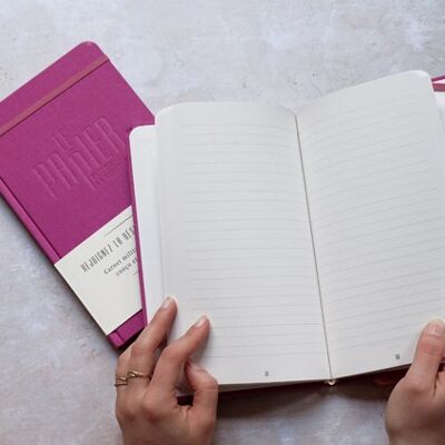 A5-Notizbuch mit rosa Orchidee – 128 linierte Seiten