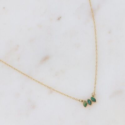 Frances gold and green jasper necklace