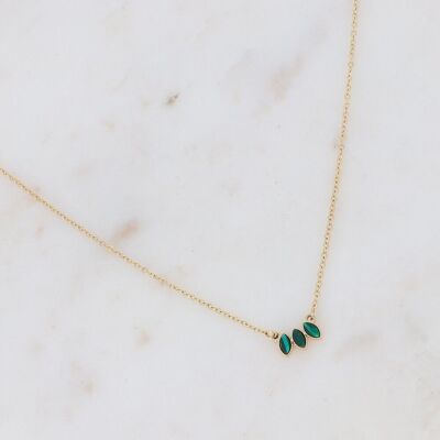 Frances Gold and Malachite Necklace