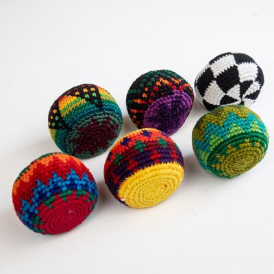 Bola de malabarismo, crochet de colores, aprox.6 cm, relleno del 95%