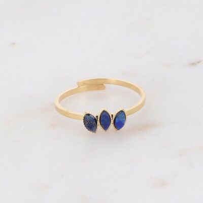 Gold Frances and Lapis Lazuli Ring