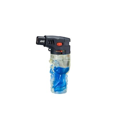 CH SKULL LIGHTER WITH COLOURFUL GAS DL12 BLUE