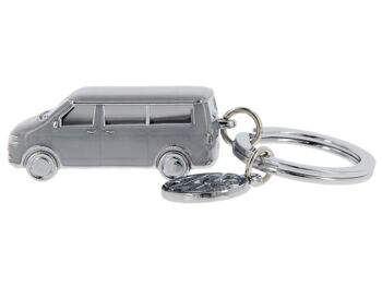 VOLKSWAGEN BUS VW T5/T6 Combi 3D Porte-clés - gris argenté 6