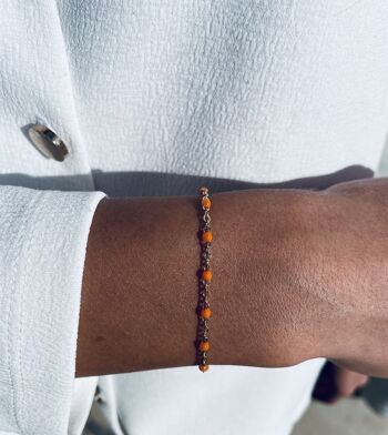 BRACELET RESINE ORANGE 2