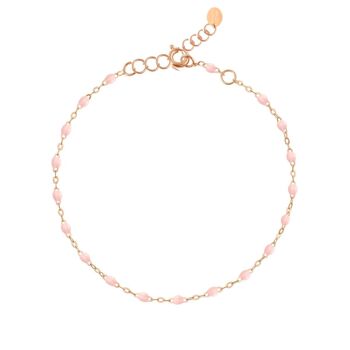 BRACELET RESINE ROSE PALE