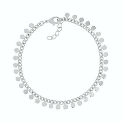 SILVER PAMPILLE ANKLE CHAIN