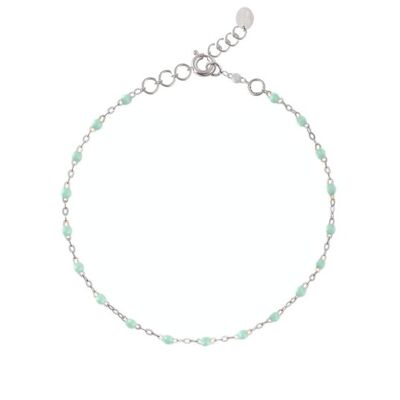 SILVER GREEN ANKLE CHAIN
