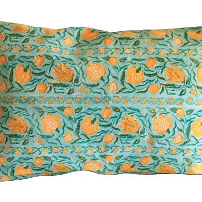 Fodera per cuscino Udaipur 40 cm x 60 cm - blu/arancione