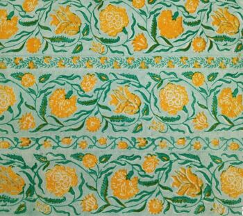 Housse de coussin Udaipur 40cm x 60cm - Vert/orange 3