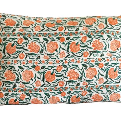 Cushion cover Udaipur 40cm x 60cm - ecru/orange