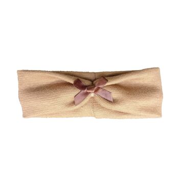 Bandeau bébé Noeud papillon mini moka