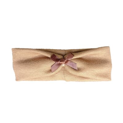 Baby hairband Bow tie mini mocha