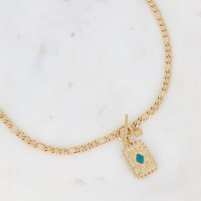 Golden Cardi necklace with Apatite stone
