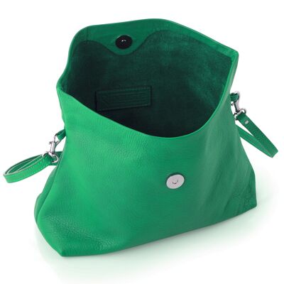 Borsa a tracolla in pelle verde