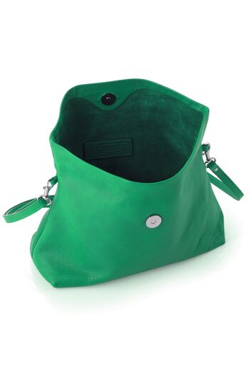 Pochette bandoulière Verte en cuir 1