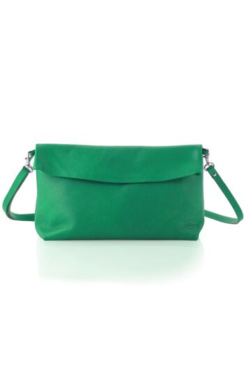 Pochette bandoulière Verte en cuir 3