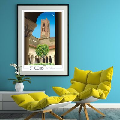 St Genis des Fontaines poster 50x70 cm • Travel Poster