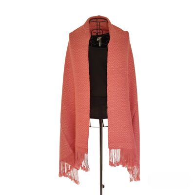 WARA Decke oder XL-Schal aus 100 % Alpakawolle (rosa e rosa)