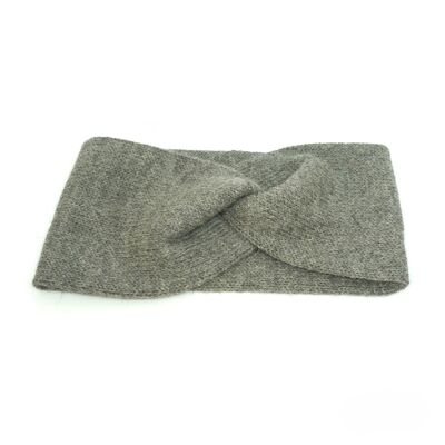 PUMIRI Stirnband aus 100 % Alpakawolle (Grau)