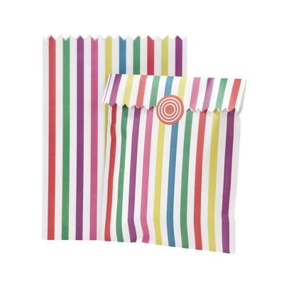 Sacs cadeaux en papier arc-en-ciel pour bonbons