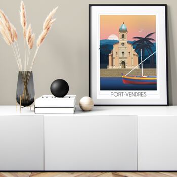 Affiche Port Vendres Centre 30x42 cm  • Travel Poster 1