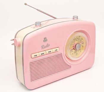 GPO Rydell Nostalgic Radio 4 Band Pink 1