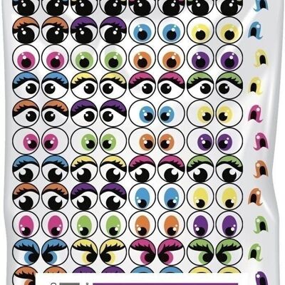 Diy - pochette de 594 gommettes yeux adhesifs