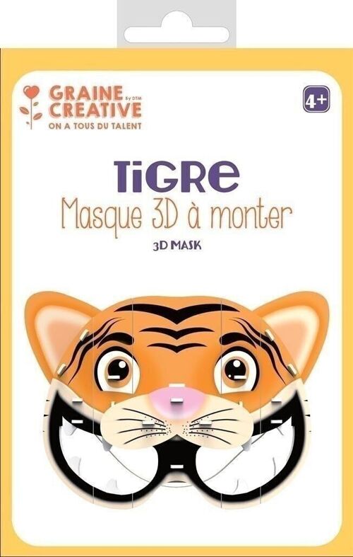 Diy - masque 3d en carton mousse tigre