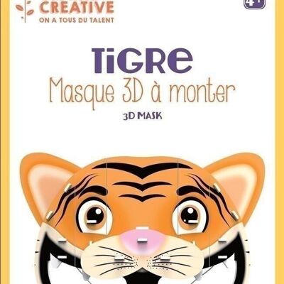 BRICOLAJE - MÁSCARA 3D EN CARTÓN DE ESPUMA DE TIGRE