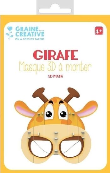 Diy - masque 3d en carton mousse girafe 3