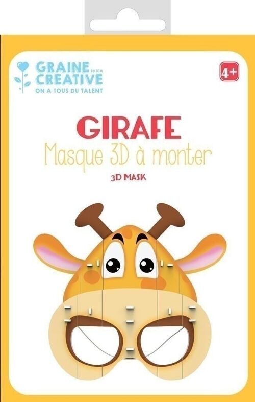 Diy - masque 3d en carton mousse girafe
