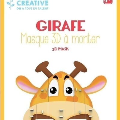 Diy - masque 3d en carton mousse girafe