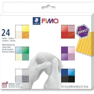DIY - FIMO EFFECT ASSORTED BOX 24 HALF BLOCKS 24x25 g / 8013 C 24-1